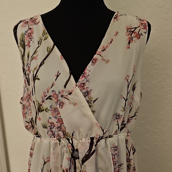 Floral Sleeveless Hi-Low Maxi Dress - Picture 9 of 17